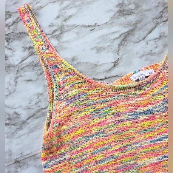 O'Neill Vibrant Knit Fringe Cropped Tank Top - Picture 3 of 7